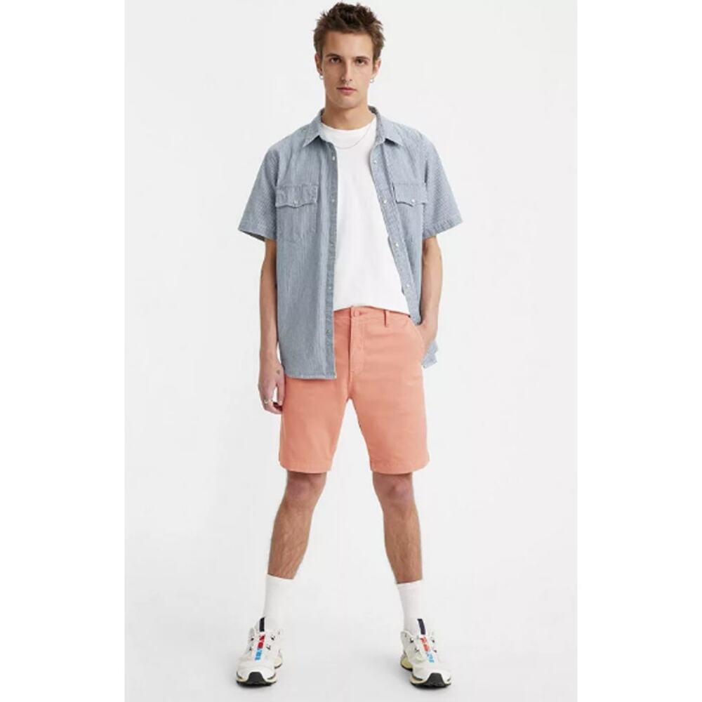 Levis XX Standard Taper Chino Shorts Pale Pink Men's 38 Stretch Twill Cotton